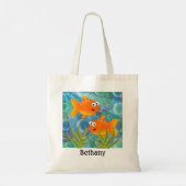 Grappige Goudvis Persoonlijk Tote Bag (Achterkant)