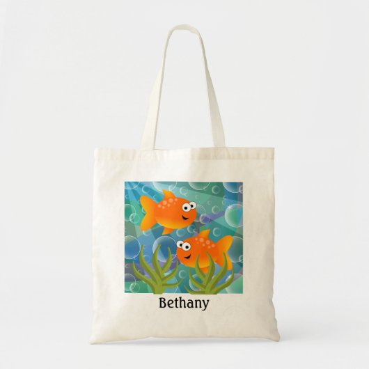 Grappige Goudvis Persoonlijk Tote Bag (Voorkant)