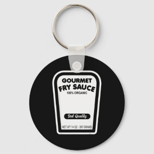Grappige Gourmet Fritesaus Eenvoudige Halloween Gr Sleutelhanger