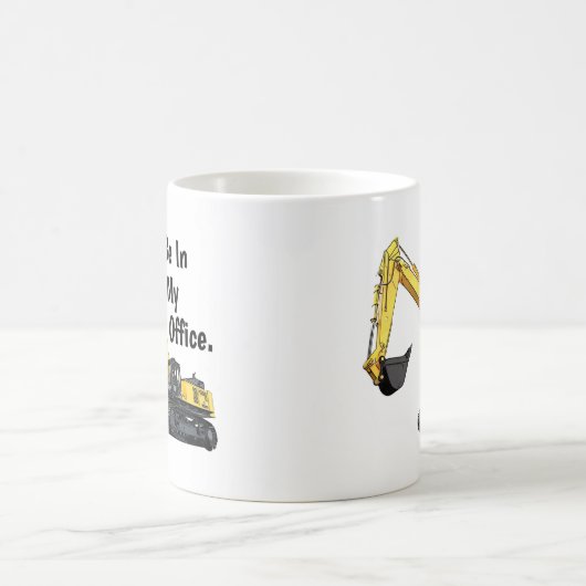 Grappige graafmachine Heavy Equipment Operator Kan Koffiemok (Center)