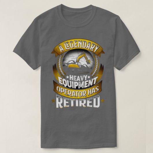 Grappige graafmachine Zware machines Operator 12 T-shirt (Design voorkant)