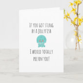 Grappige Graetings Kwallen Kaart (Gele Bloem)