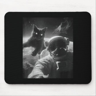 Grappige grafische kat astronaut Selfie Grappig Muismat