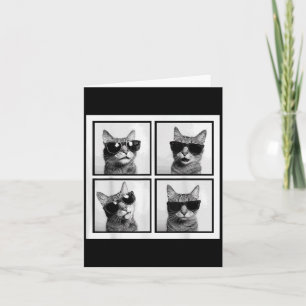 Grappige Grafische Kat Fotohokje Selfie Grappig _3 Kaart