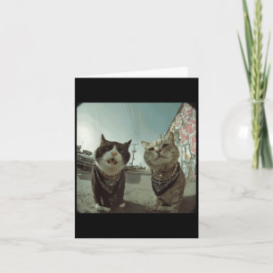 Grappige Grafische Kat Gangster Grappig _2 Kaart