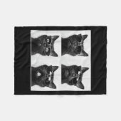 Grappige Grafische Kat Photobooth Selfie Grappig _ Fleece Deken (Voorkant (Horizontaal))