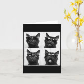 Grappige grafische kat photobooth selfie grappig _ kaart (Gele Bloem)