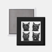 Grappige Grafische Kat Photobooth Selfie Grappig _ Magneet (Voorkant / Achterkant)