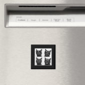Grappige Grafische Kat Photobooth Selfie Grappig _ Magneet (Insitu (Vaatwasser))
