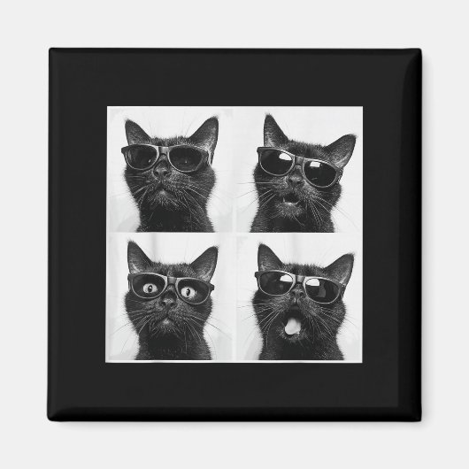 Grappige Grafische Kat Photobooth Selfie Grappig _ Magneet (Voorkant)