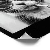 Grappige grafische kat roken volwassen grappig _1 poster (Hoek)