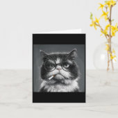 Grappige grafische kat roken volwassen grappig _2 kaart (Gele Bloem)