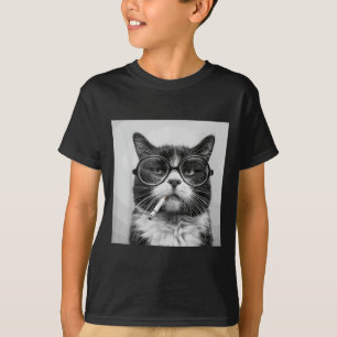 Grappige grafische kat roken volwassen grappig _3 t-shirt