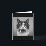 Grappige Grafische Kat Roken Volwassene Grappig  Kaart<br><div class="desc">Grappige Grafische Kat Roken Volwassene Grappig</div>