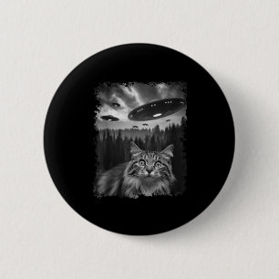 Grappige grafische katselfie met Bigfoot Sasquatch Ronde Button 5,7 Cm