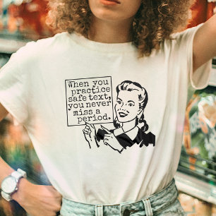 Grappige Grammar Nerd   Retro Oefen Veilige Tekst T-shirt