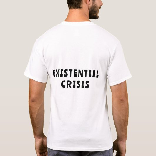 Grappige grammatica - existentiële crisis vraagtek t-shirt (Achterkant)