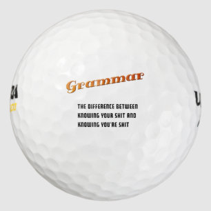 Grappige grammatica golfbal golfballen