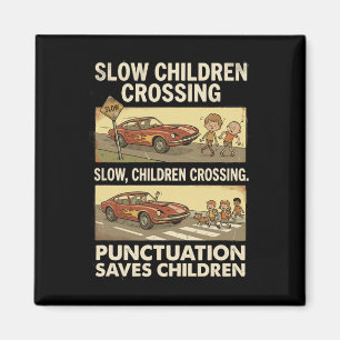 Grappige Grammatica Interpunctie Redt Kinderen Eng Magneet