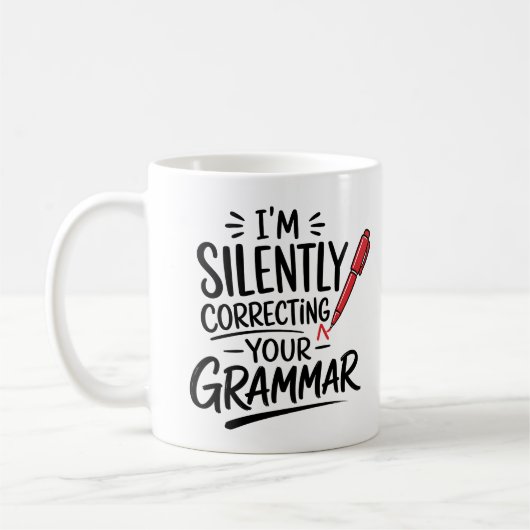 Grappige Grammatica Koffiemok (Links)
