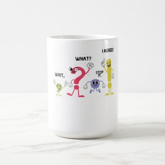 Grappige grammatica leraar, wacht wat stop het ik  koffiemok (Center)