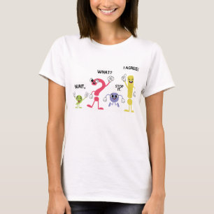 Grappige grammatica leraar, wacht wat stop het ik  t-shirt