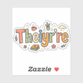 Grappige Grammatica: Theiyr're Their There They're Sticker (Vel)
