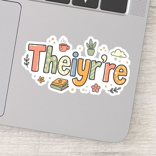 Grappige Grammatica: Theiyr're Their There They're Sticker
