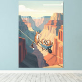 Grappige Grand Canyon Canvas Afdruk (Insitu (Houten vloer))