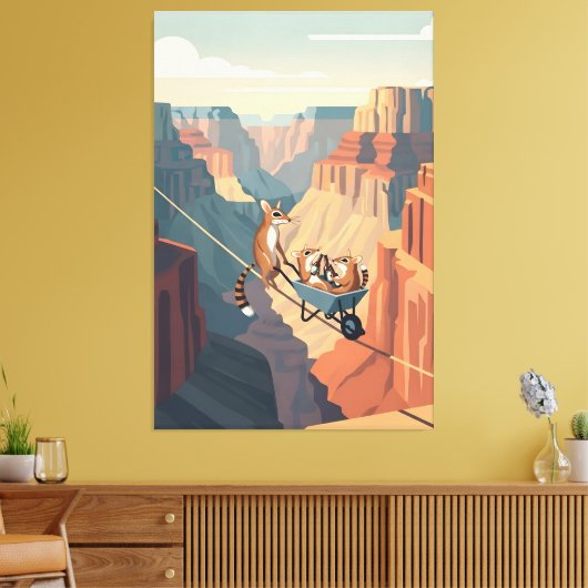 Grappige Grand Canyon Canvas Afdruk (Insitu (Woonkamer))