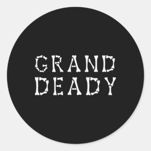 Grappige Grand Deady Halloween Mama Dode Halloween Ronde Sticker