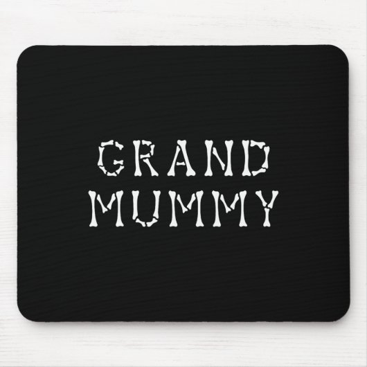 Grappige Grand Mummy Halloween Mummy Dode Hallowee Muismat (Voorkant)