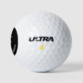 Grappige grap aangepaste namen minimal zwart wit g golfballen (Logo)