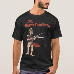 Grappige grap De Gelukkige Visser T-shirt