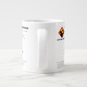 Grappige grap diwaterstofmonoxide (H2O) chemie Grote Koffiekop (Achterkant)