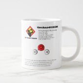 Grappige grap diwaterstofmonoxide (H2O) chemie Grote Koffiekop (Rechts)