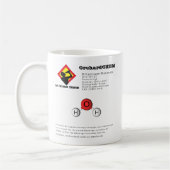 Grappige grap diwaterstofmonoxide (H2O) chemie Koffiemok (Links)