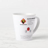 Grappige grap diwaterstofmonoxide (H2O) chemie Latte Mok (Rechterhoek)
