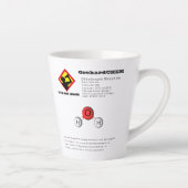 Grappige grap diwaterstofmonoxide (H2O) chemie Latte Mok (Rechts)