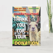 grappige grap doneerde een lama in jouw naam feestdagen kaart (Voorkant)