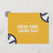 Grappige grap gele honkbal briefkaart (Voorkant / Achterkant)