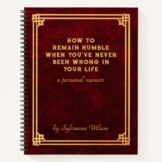 Grappige grap Humble Brag Notitieboek (Voorkant)