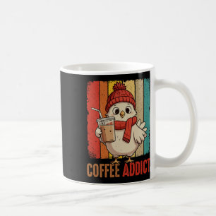 Grappige grap koffie liefhebber kip drinkt koffie koffiemok