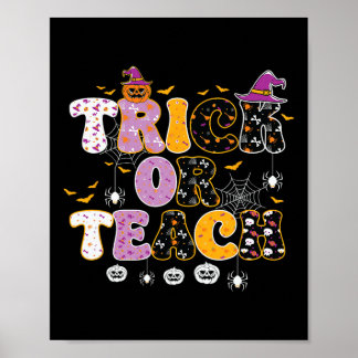 Grappige grap of leer Halloween leraar Poster
