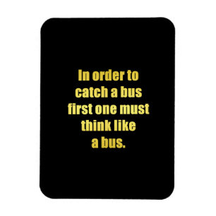 Grappige grap over het halen van een bus magneet