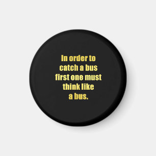 Grappige grap over het halen van een bus magneet