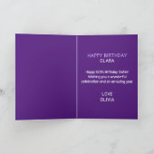 Grappige grap Paarse kattenzus 50ste verjaardag Kaart (Binnen)