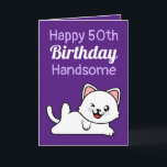 Grappige grap Paarse kattenzus 50ste verjaardag Kaart<br><div class="desc">Grappige Joke Paarse Cat Sister 50th Birthday, een grappig ontwerp voor elke zus op haar verjaardag. Als u op zoek bent naar een aantal grappige zus verjaardagskaarten, kat zus verjaardagskaarten of vijftigste zus verjaardagskaarten, dit is wat je nodig hebt. Het ontwerp is voorzien van een schattige en grappige kat, plus...</div>