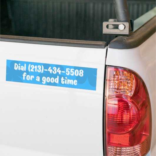 Grappige grap Rick rolde wijzerplaat voor een goed Bumpersticker (Op Truck)