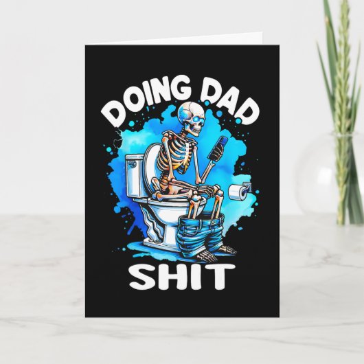 Grappige grap skelet vader Funny Vaderdag  Kaart (Voorkant)